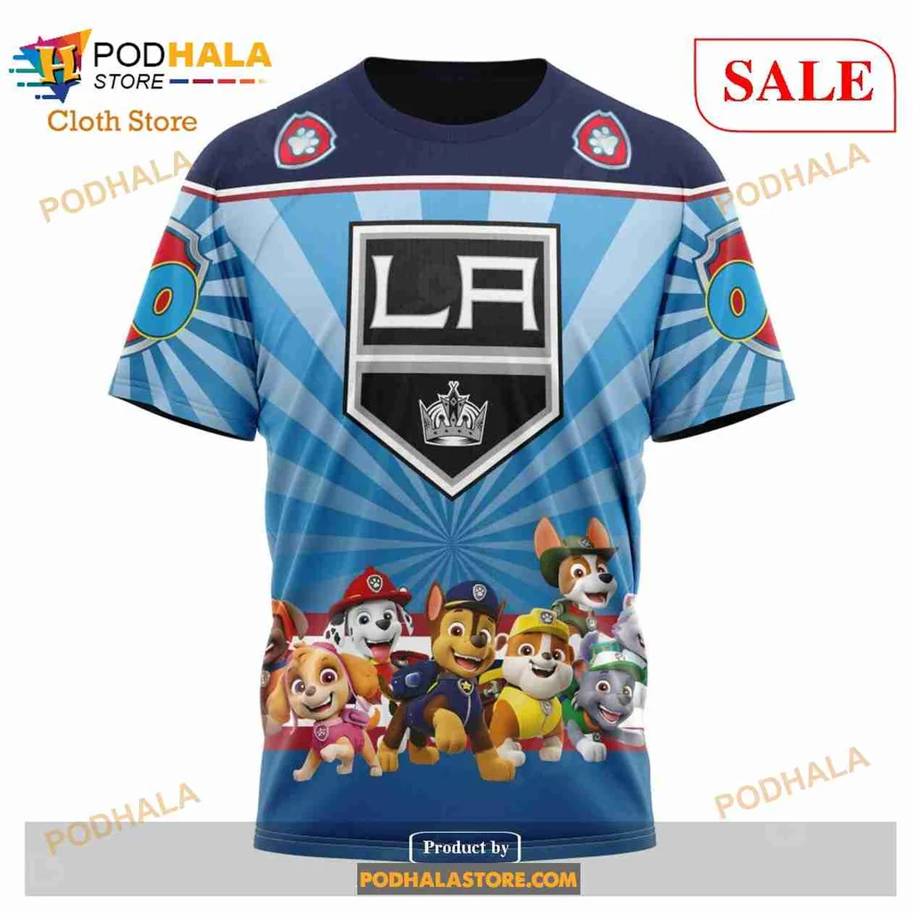 Playful Los Angeles Kings Paw Patrol Hoodie 3d Featuring Vibrant Characters - Product View 6 Playful Los Angeles Kings Paw Patrol Hoodie 3d Featuring Vibrant Characters - Product View 6