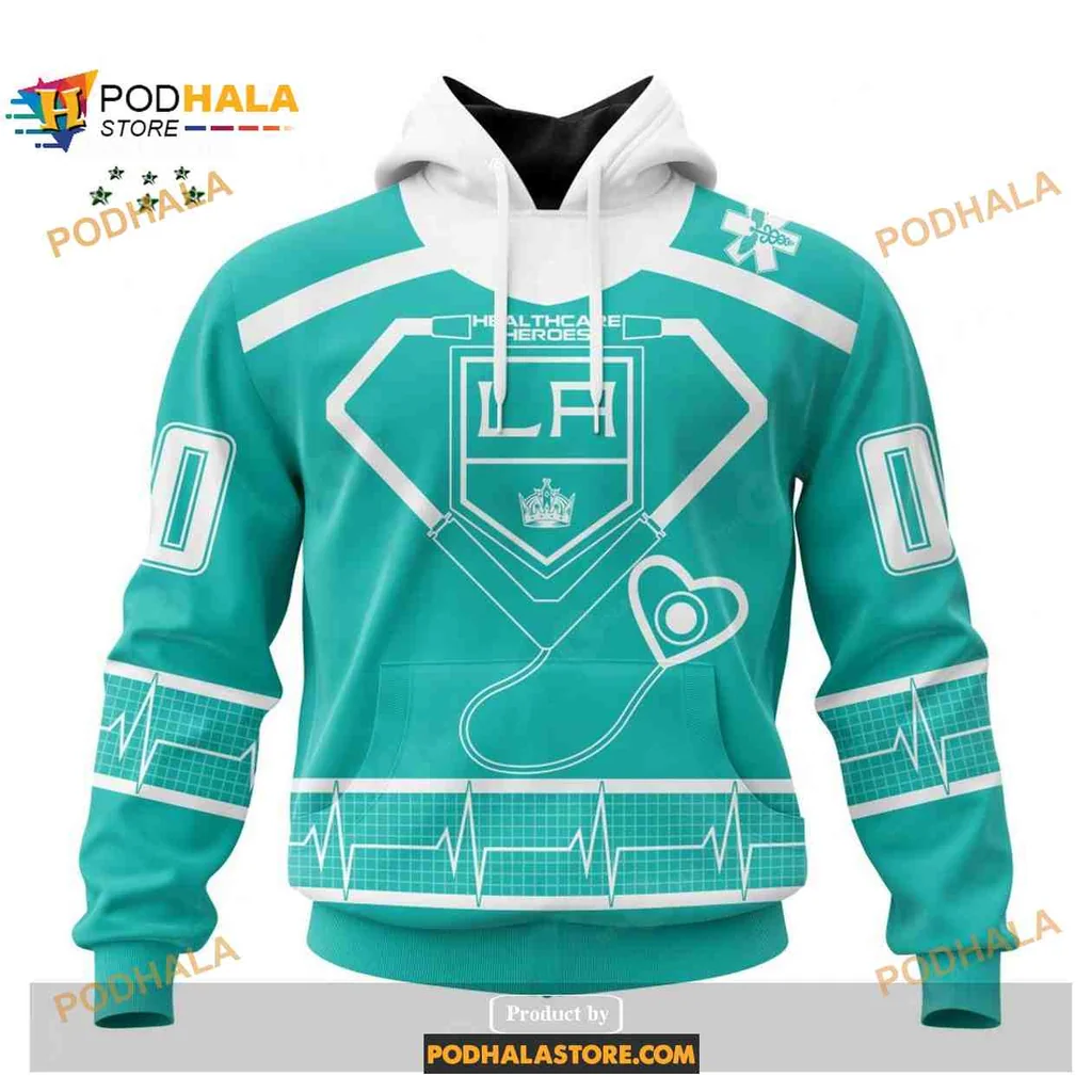 Playful Los Angeles Kings Superhero 3d Hoodie With Heartbeat Design