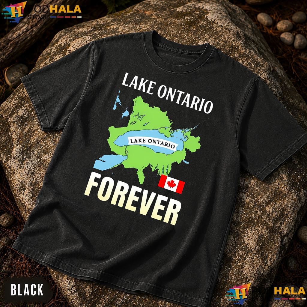 Playful Map Lake Ontario Comfort Colors T-Shirt Forever Outdoor Graphic