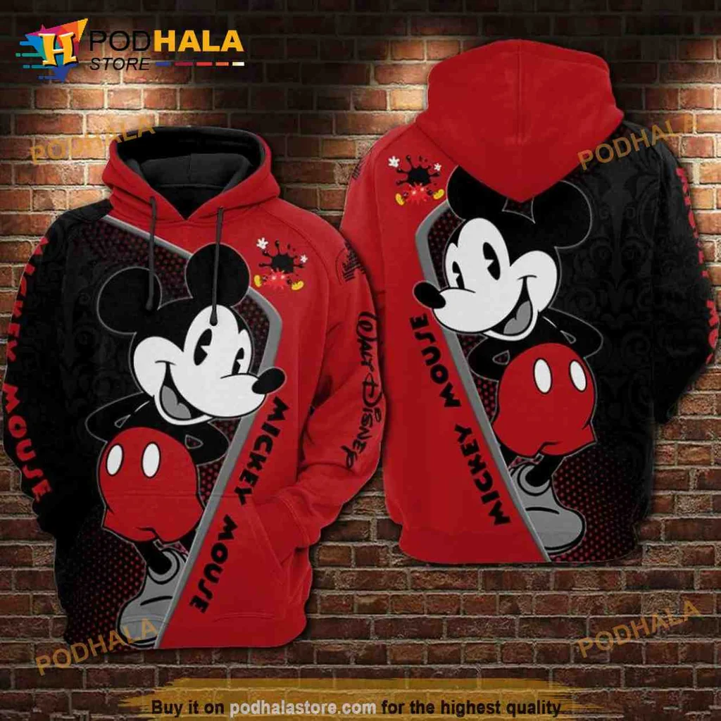 Playful Mickey Mouse 3d Hoodie With Vibrant Colors And Whimsical Design