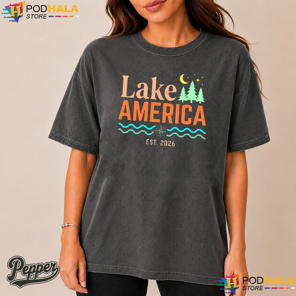 Playful Moon Lake America Comfort Colors Shirt Fun Outdoor Trees Top Playful Moon Lake America Comfort Colors Shirt Fun Outdoor Trees Top