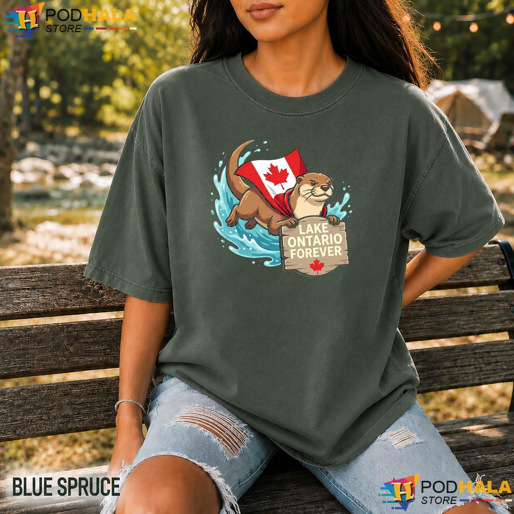 Playful Otter Lake Ontario Comfort Colors Tshirt Forever Canadian Flag Playful Otter Lake Ontario Comfort Colors Tshirt Forever Canadian Flag