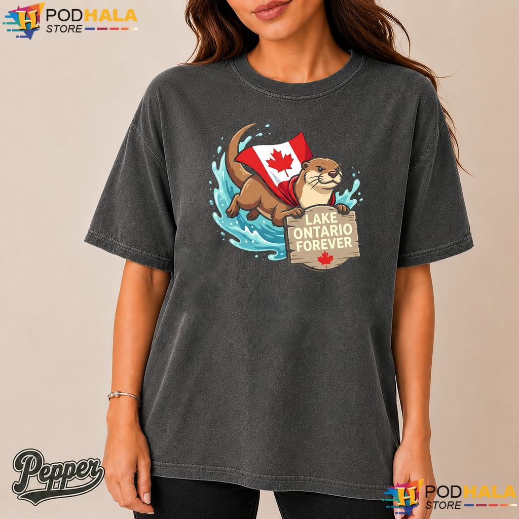 Playful Otter Lake Ontario Comfort Colors Tee Forever Canadian Flag Playful Otter Lake Ontario Comfort Colors Tee Forever Canadian Flag