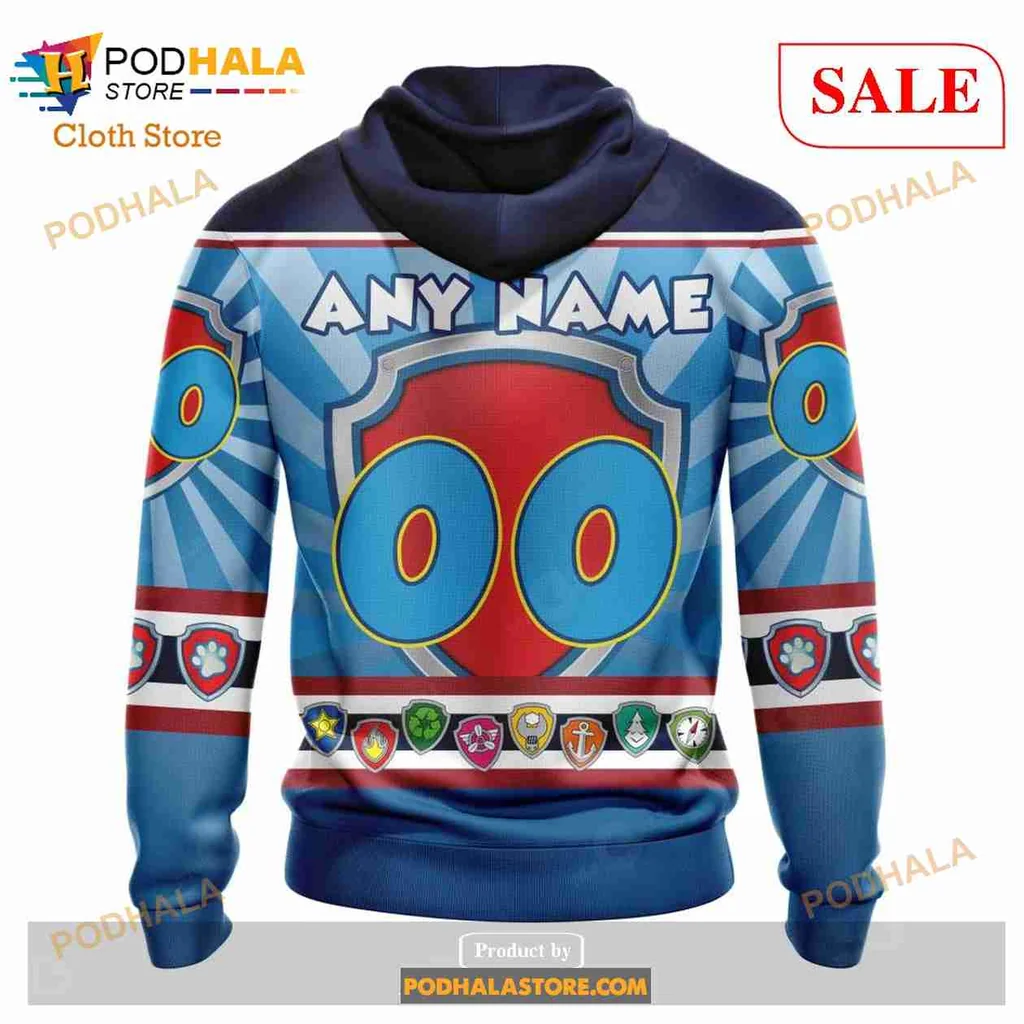 Playful Paw Patrol Carolina Hurricanes AOP Hoodie With Colorful Characters Playful Paw Patrol Carolina Hurricanes AOP Hoodie With Colorful Characters