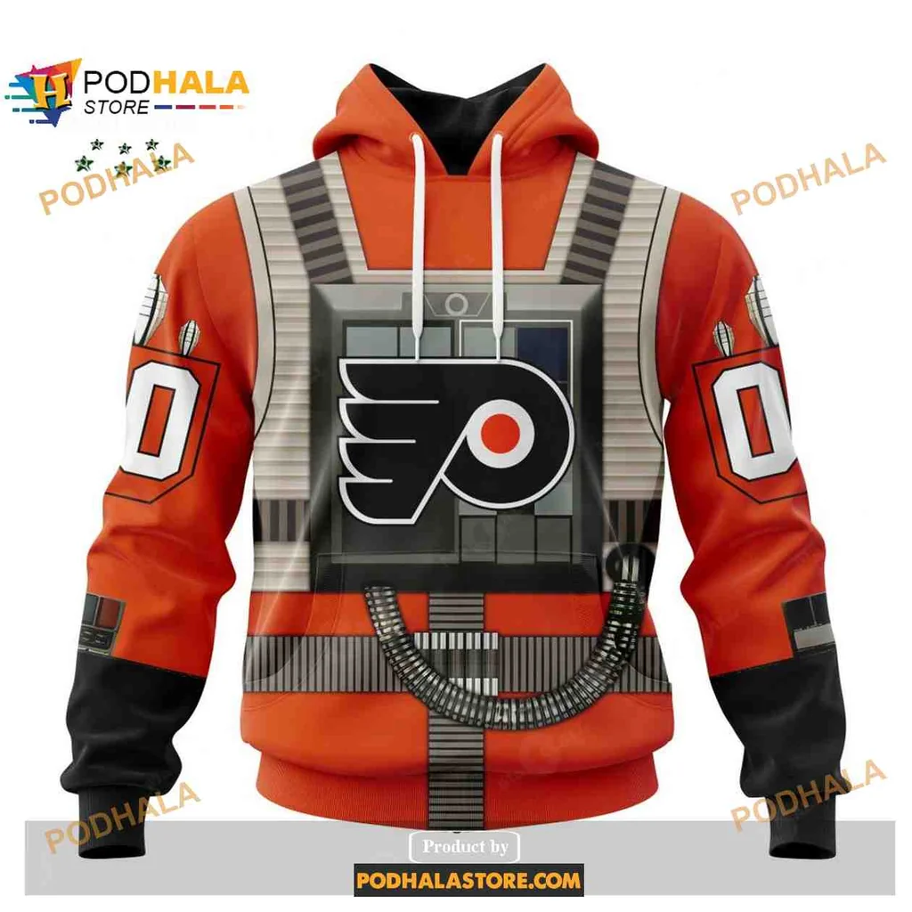 Playful Philadelphia Flyers Rebel Pilot Hoodie 3d With X Wing Design