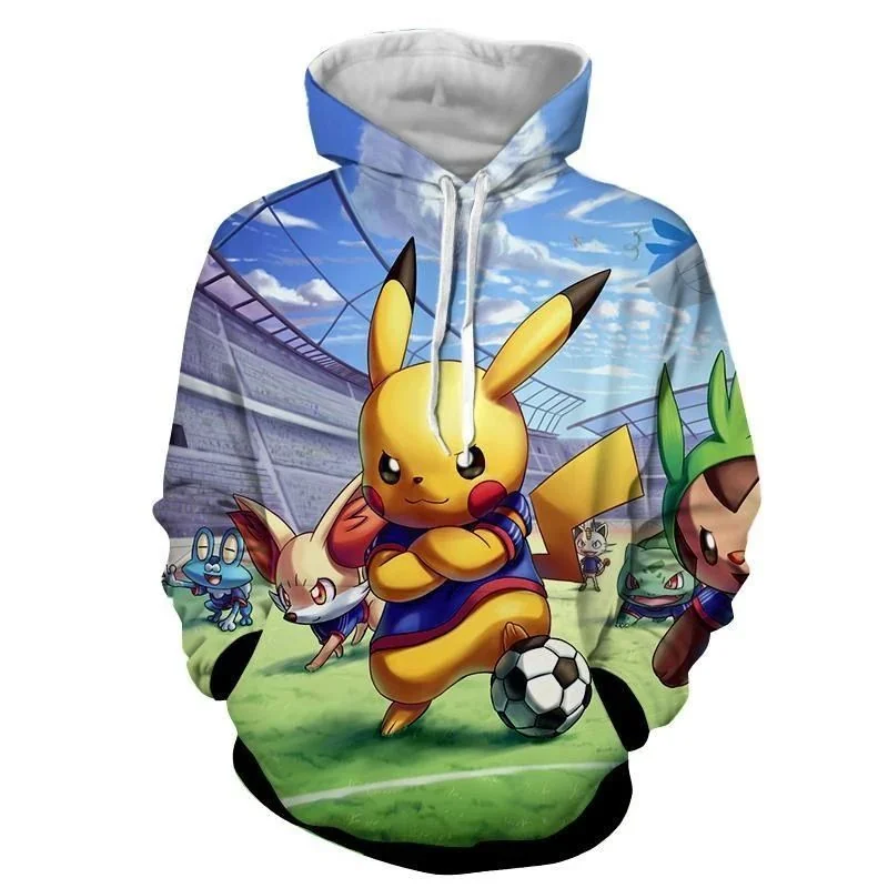 Playful Pikachu Soccer 3d Hoodie Featuring Vibrant Pokémon Design