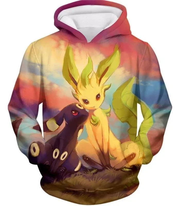 Playful Pokemon 3d Hoodie Featuring Colorful Characters And Pastel Background