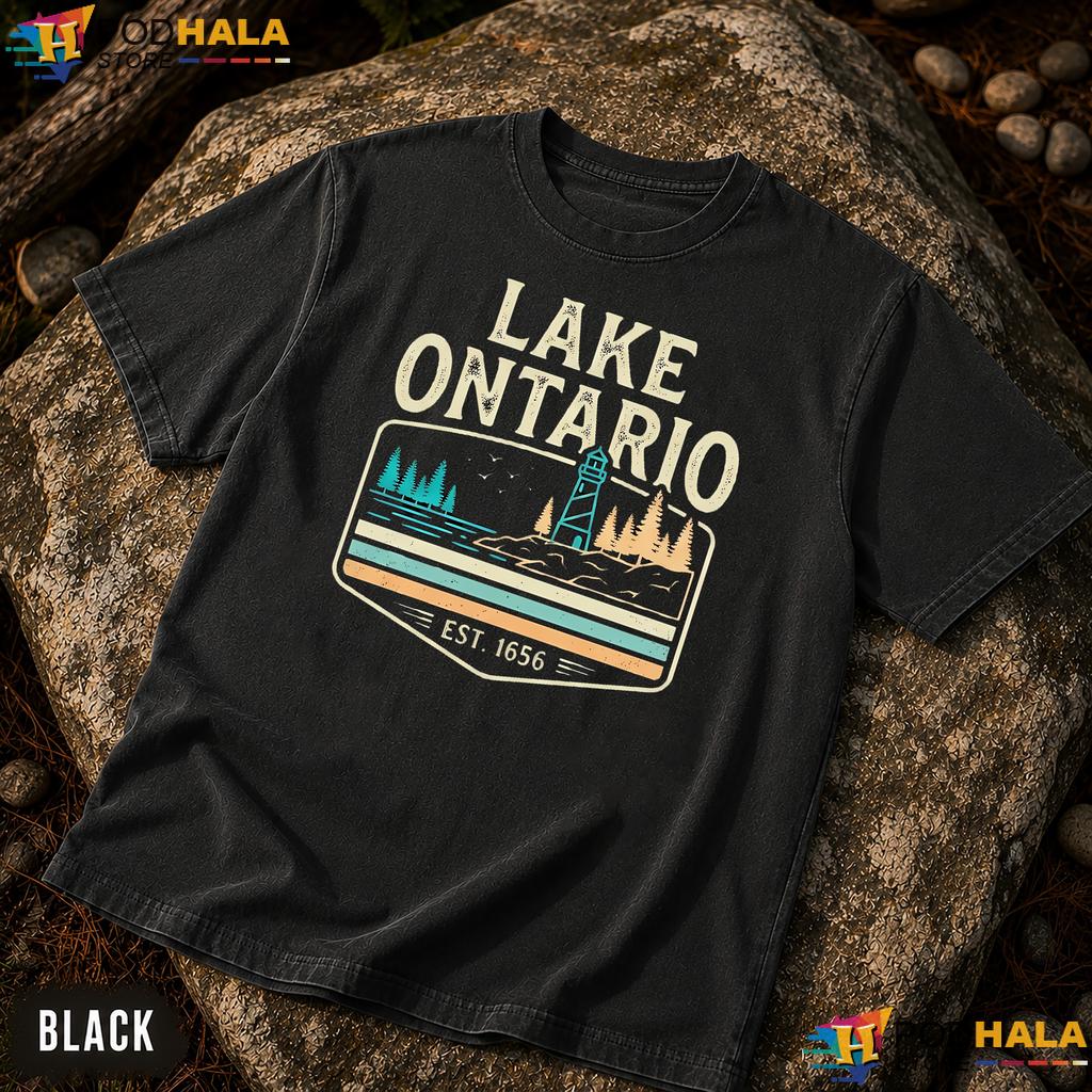 Playful Retro Lake Ontario Comfort Colors T-Shirt Vintage Enthusiast Tee