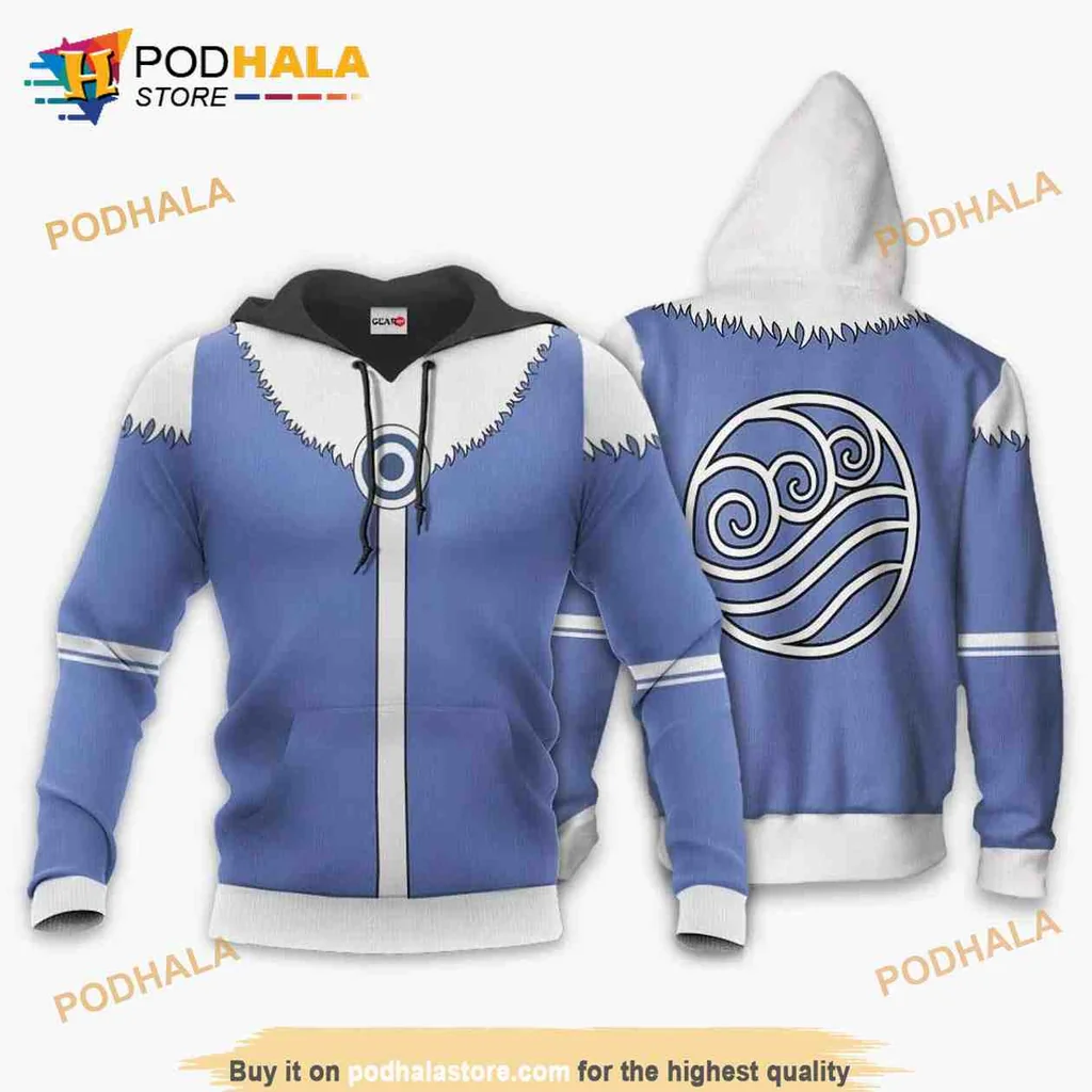 Playful Sokka Avatar Hoodie With Air Nomad Symbol Design