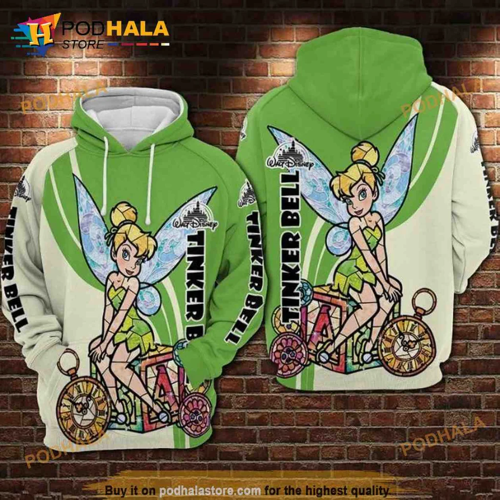 Playful Tinker Bell 3d Hoodie Featuring Whimsical Design And Vibrant Colors