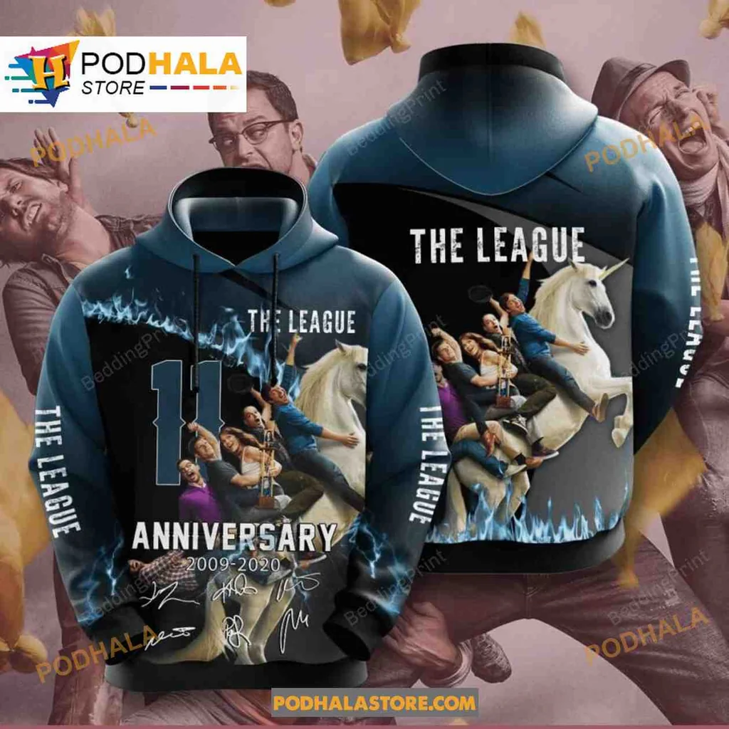 Playful Unicorn Anniversary 3d Hoodie Featuring The League 2009 2020