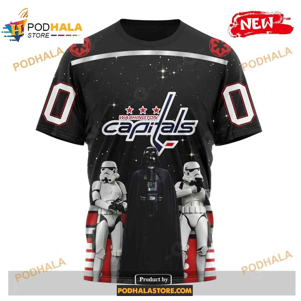 Playful Washington Capitals Star Wars AOP Hoodie With Stormtroopers Design Playful Washington Capitals Star Wars AOP Hoodie With Stormtroopers Design