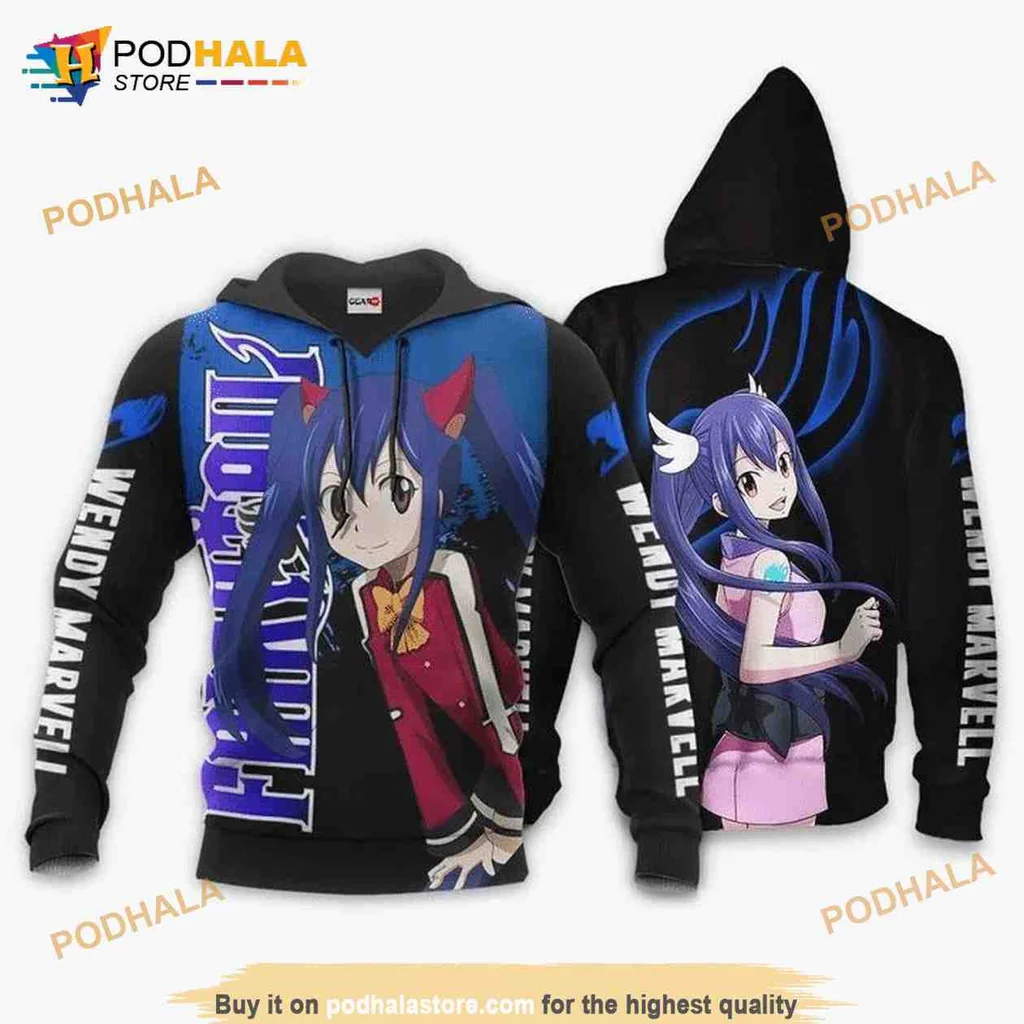Playful Wendy Marvell 3d Hoodie With Dynamic Character Design