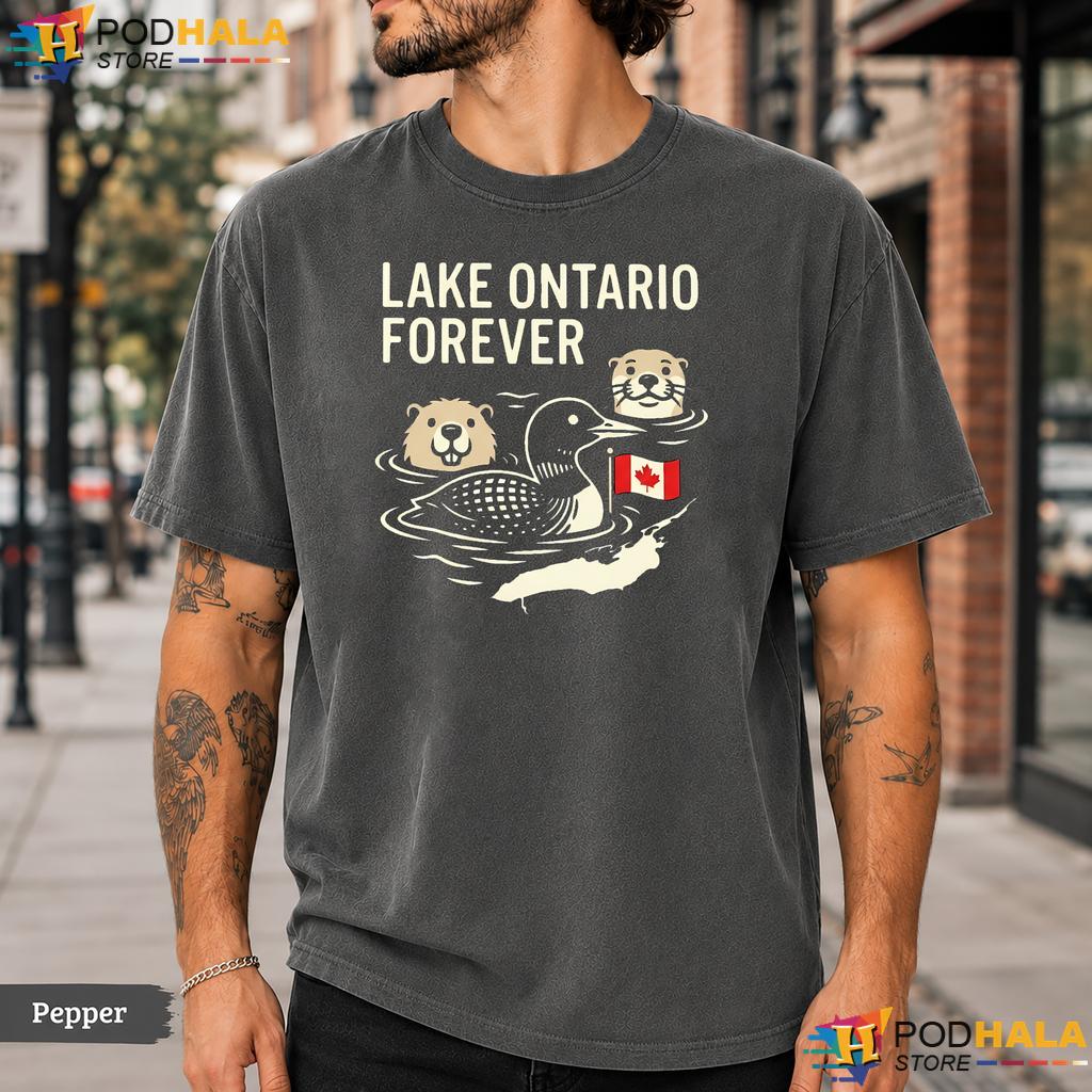 Playful Wildlife Lake Ontario Comfort Colors T-Shirt Forever Cartoon Tee