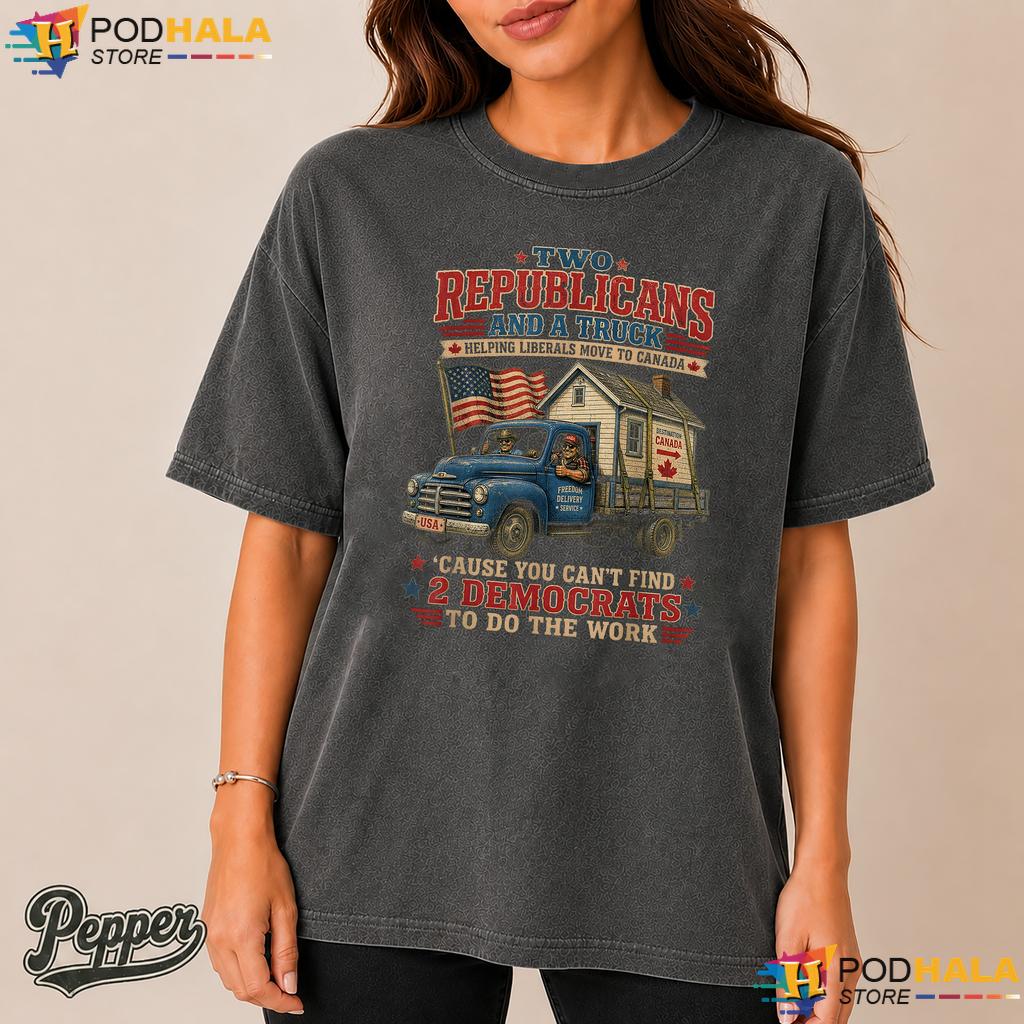 Political Humor Truck Comfort Colors Tee Two Republicans Graphic Top Political Humor Truck Comfort Colors Tee Two Republicans Graphic Top