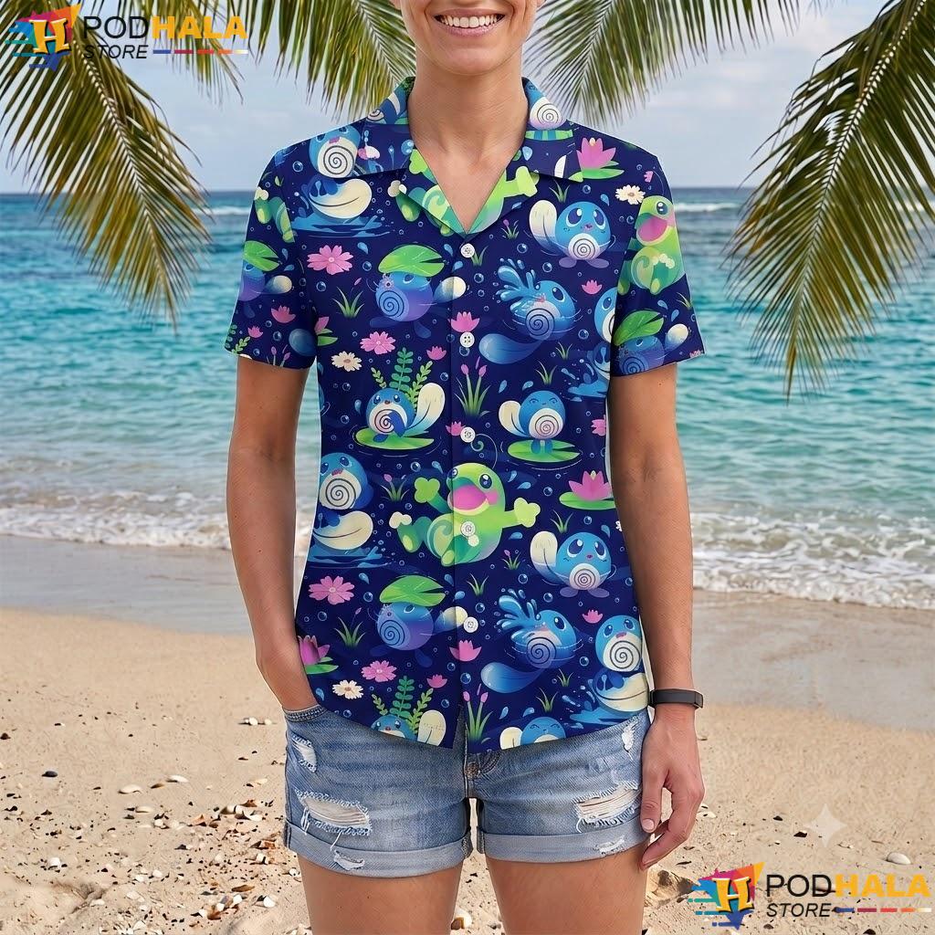 Poliwag Water Pattern Tropical Shirt Tropical Summer Beach Outfit Top Poliwag Water Pattern Tropical Shirt Tropical Summer Beach Outfit Top