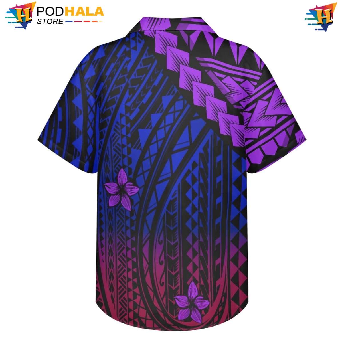 Polynesian Samoa Plumeria Tropical Shirt Mens Traditional Island Beachwear Polynesian Samoa Plumeria Tropical Shirt Mens Traditional Island Beachwear