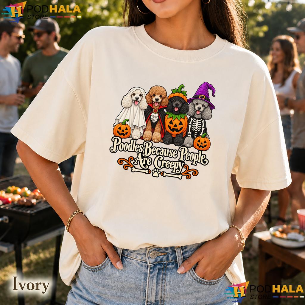Poodle People Creepy Costume Comfort Colors Tshirt Halloween Dog Top Poodle People Creepy Costume Comfort Colors Tshirt Halloween Dog Top