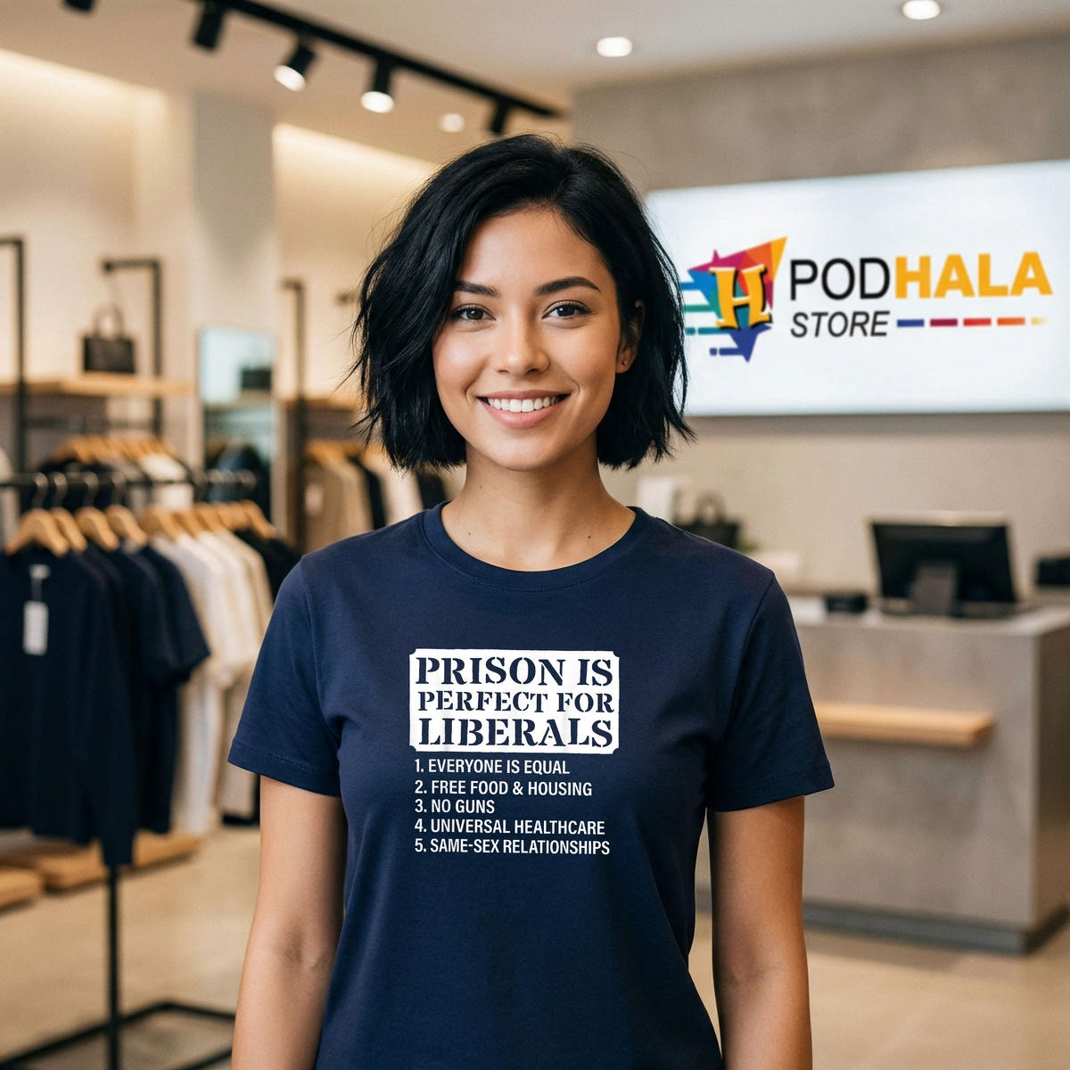 Prison Is Perfect For Liberals Shirt 2026 Anti Liberal Quote Graphic Fan Gear