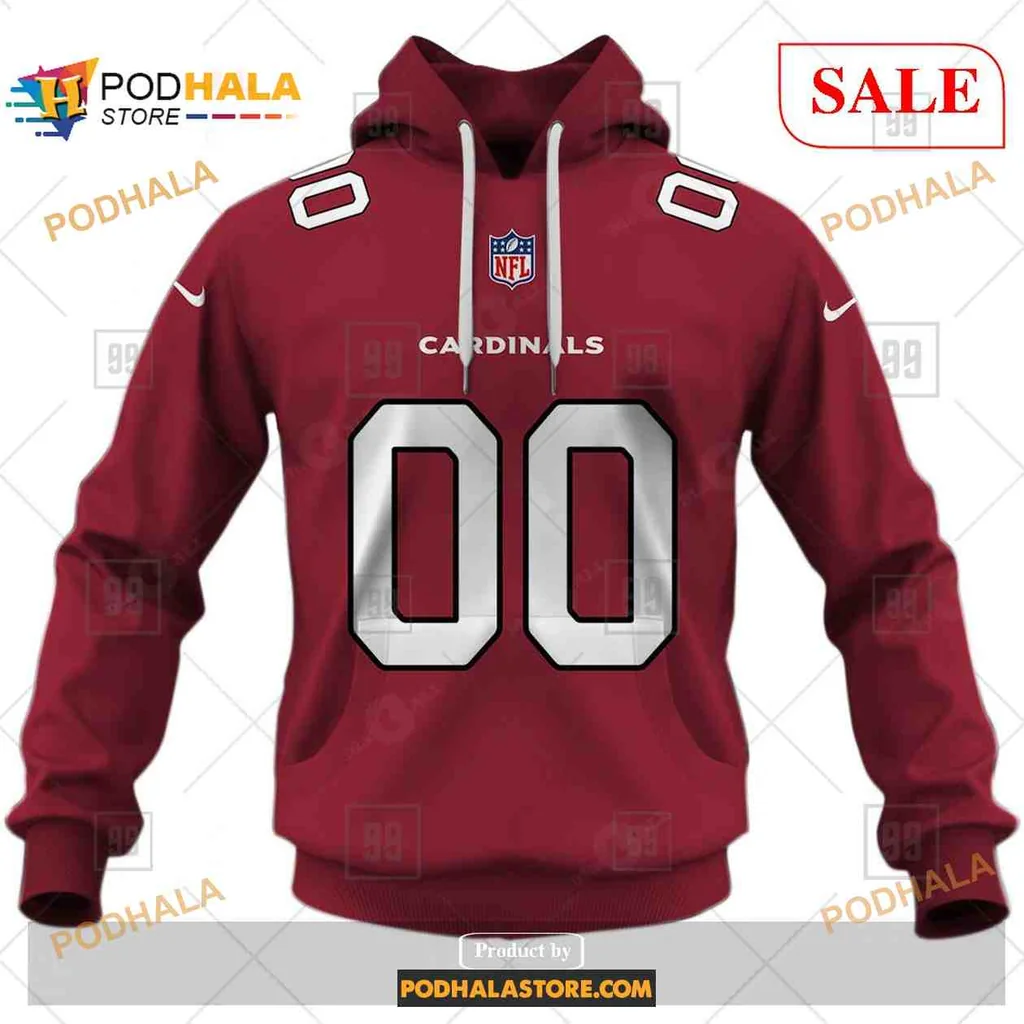 Proud Arizona Cardinals 3d Hoodie With Custom Player Number And Team Logo