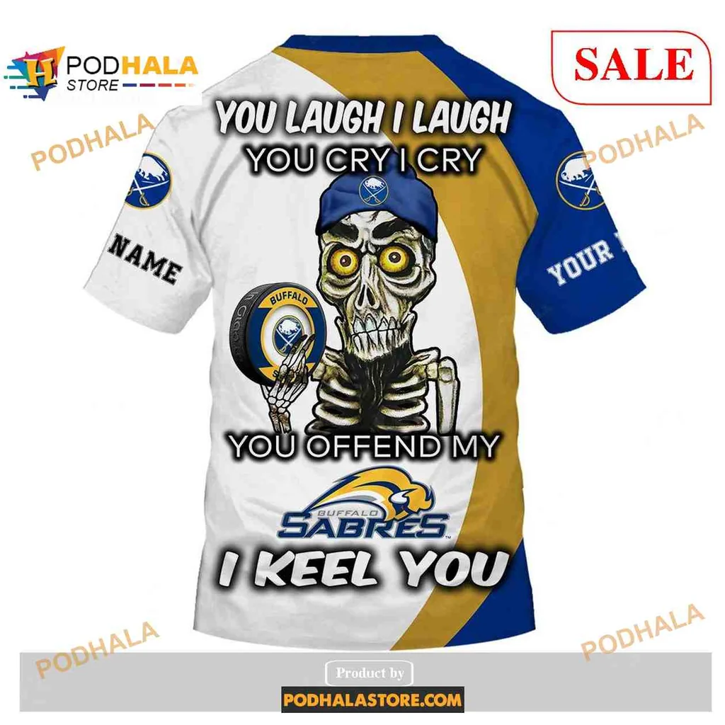 Proud Buffalo Sabres 3D Print Hoodie Featuring Team Logo In Blue Yellow Design Proud Buffalo Sabres 3D Print Hoodie Featuring Team Logo In Blue Yellow Design
