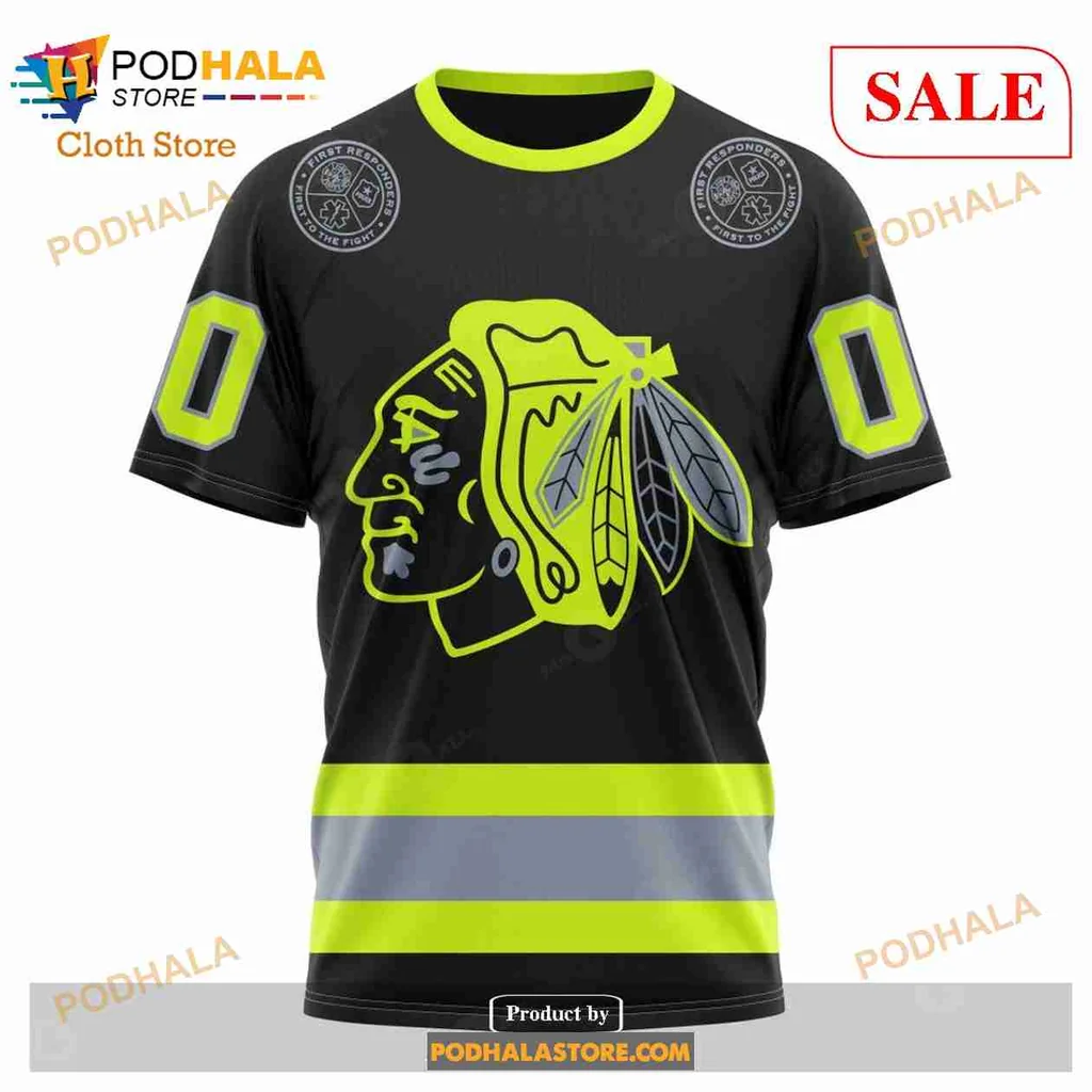 Proud Chicago Blackhawks Firefighter 3d Hoodie With Native American Chief Design - Product View 6 Proud Chicago Blackhawks Firefighter 3d Hoodie With Native American Chief Design - Product View 6