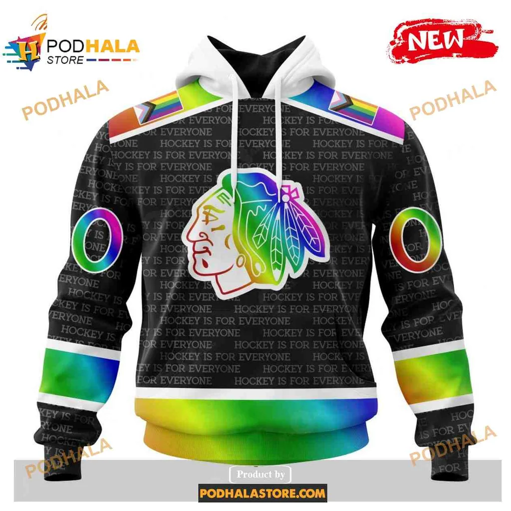 Proud Chicago Blackhawks Rainbow 3d Hoodie With Inclusive Design Elements