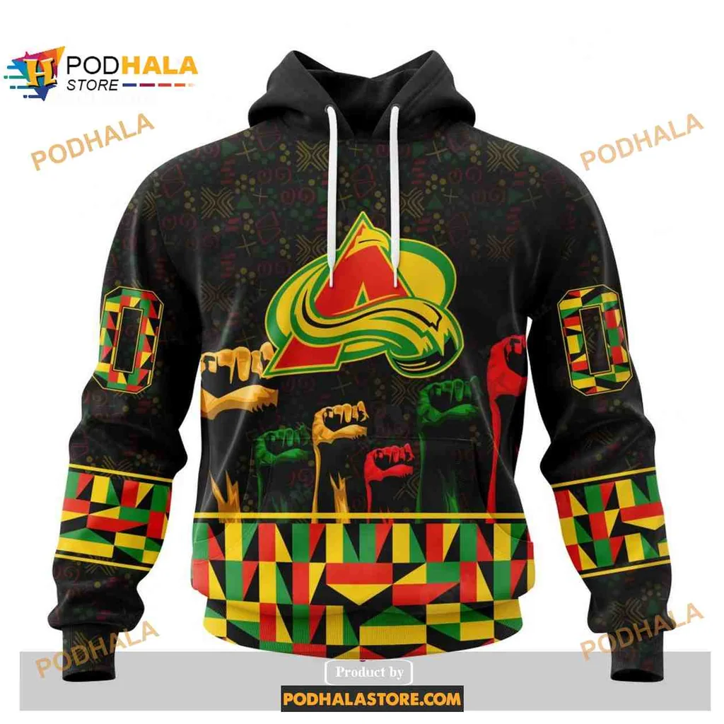 Proud Colorado Avalanche Black History Month Hoodie With Cultural Design