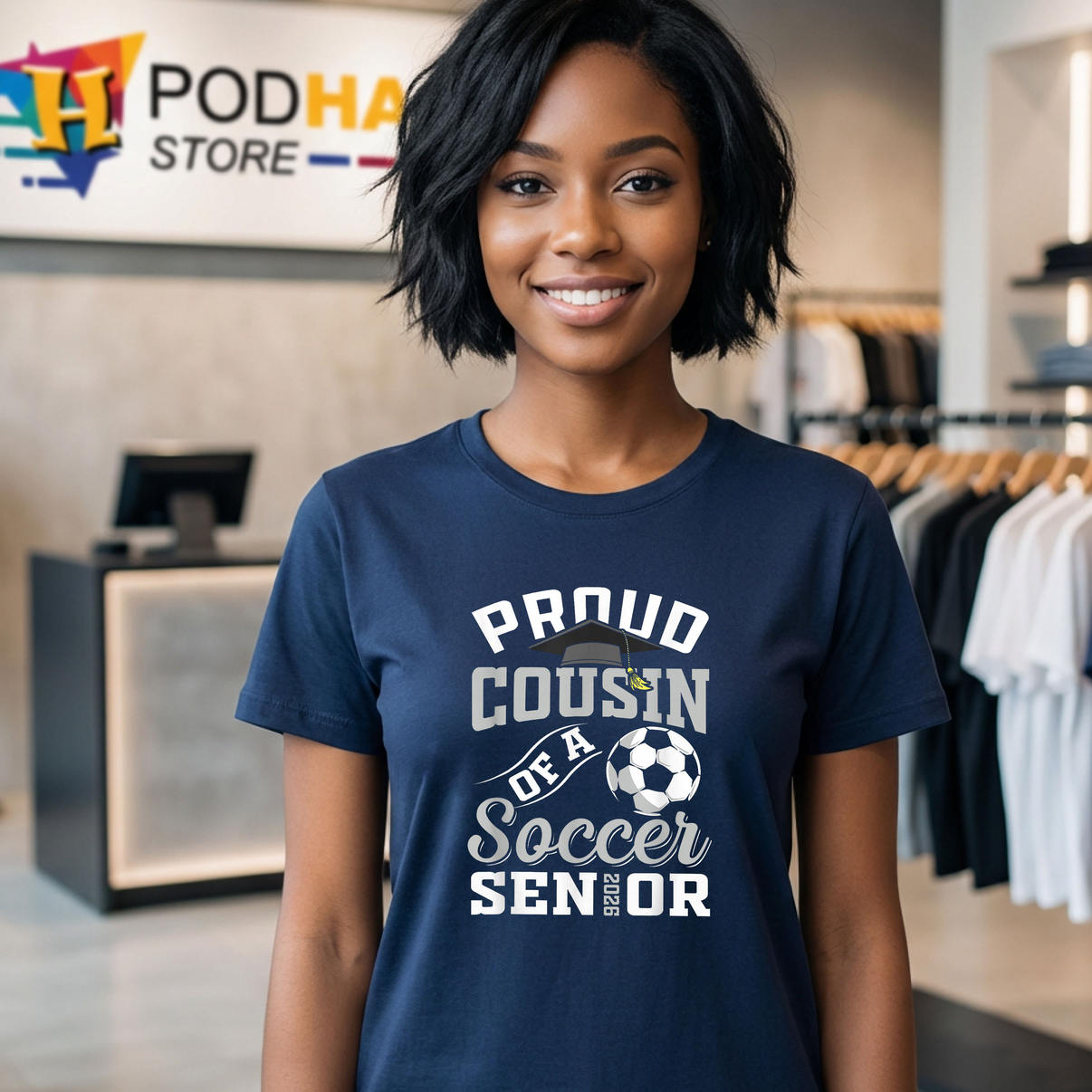 Proud Cousin Soccer Senior Class Tee 2026 Graduation Family Fan Apparel Proud Cousin Soccer Senior Class Tee 2026 Graduation Family Fan Apparel