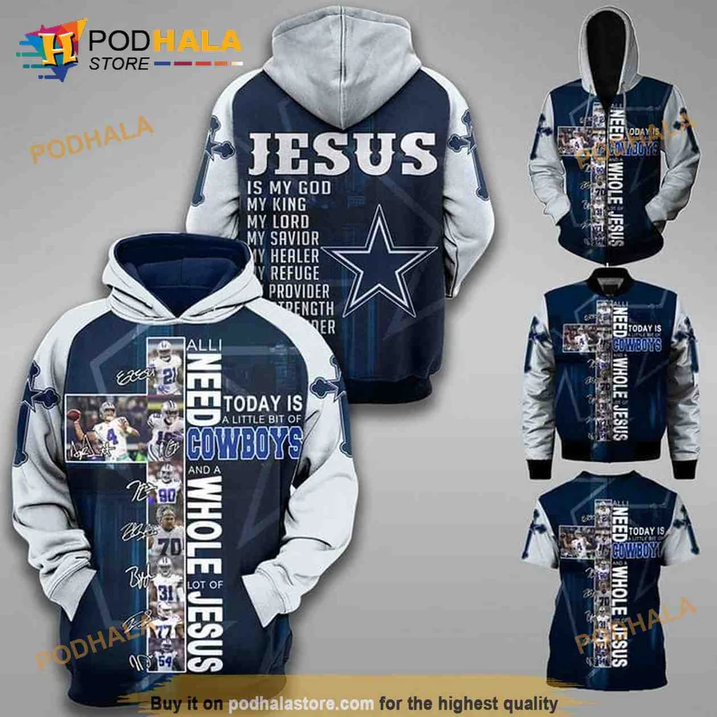 Proud Dallas Cowboys Jesus 3d Hoodie With Faith And Team Spirit
