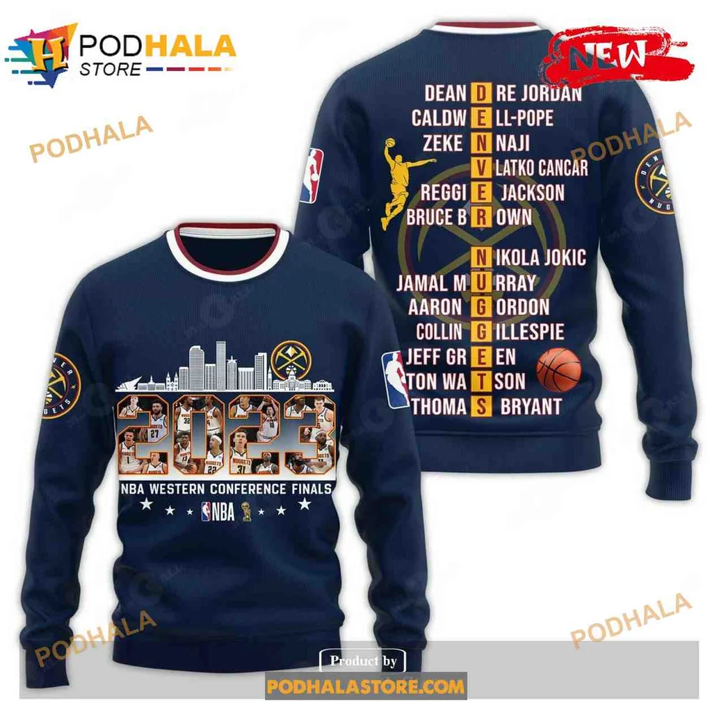 Proud Denver Nuggets All Over Print Hoodie, 2023 Nba Western Conference Finals Design Proud Denver Nuggets All Over Print Hoodie, 2023 Nba Western Conference Finals Design