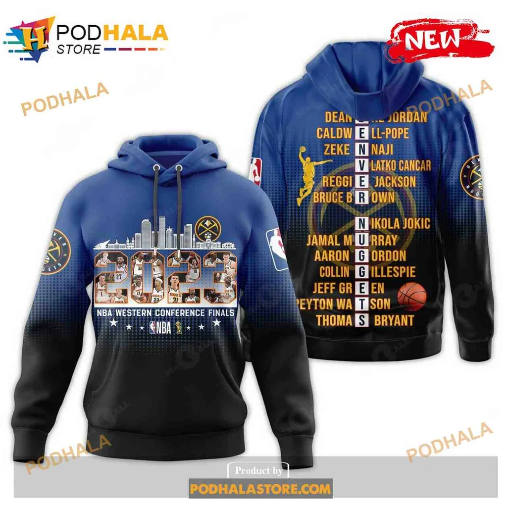 Proud Denver Nuggets Western Conference Finals Hoodie 2023 Gradient Design