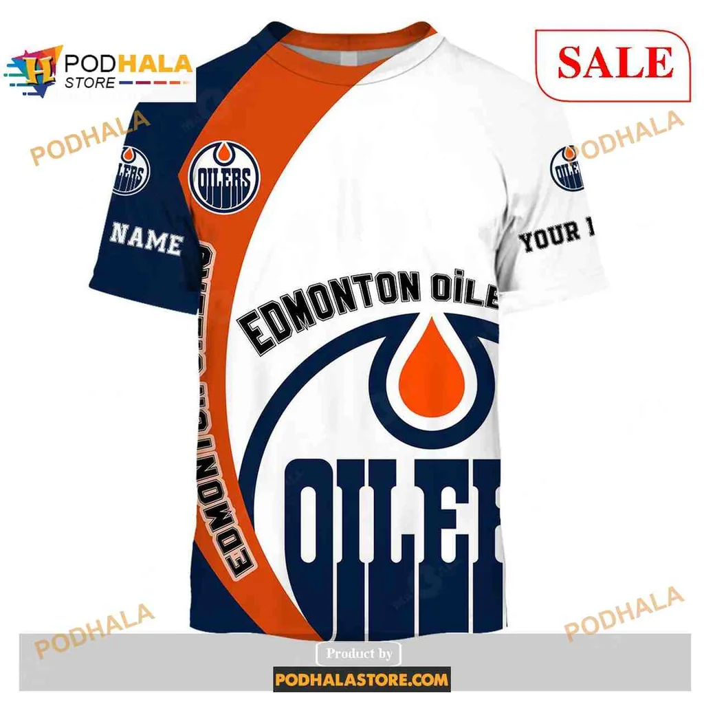 Proud Edmonton Oilers All Over Print Hoodie, Bold Team Logo In Blue And Orange Proud Edmonton Oilers All Over Print Hoodie, Bold Team Logo In Blue And Orange