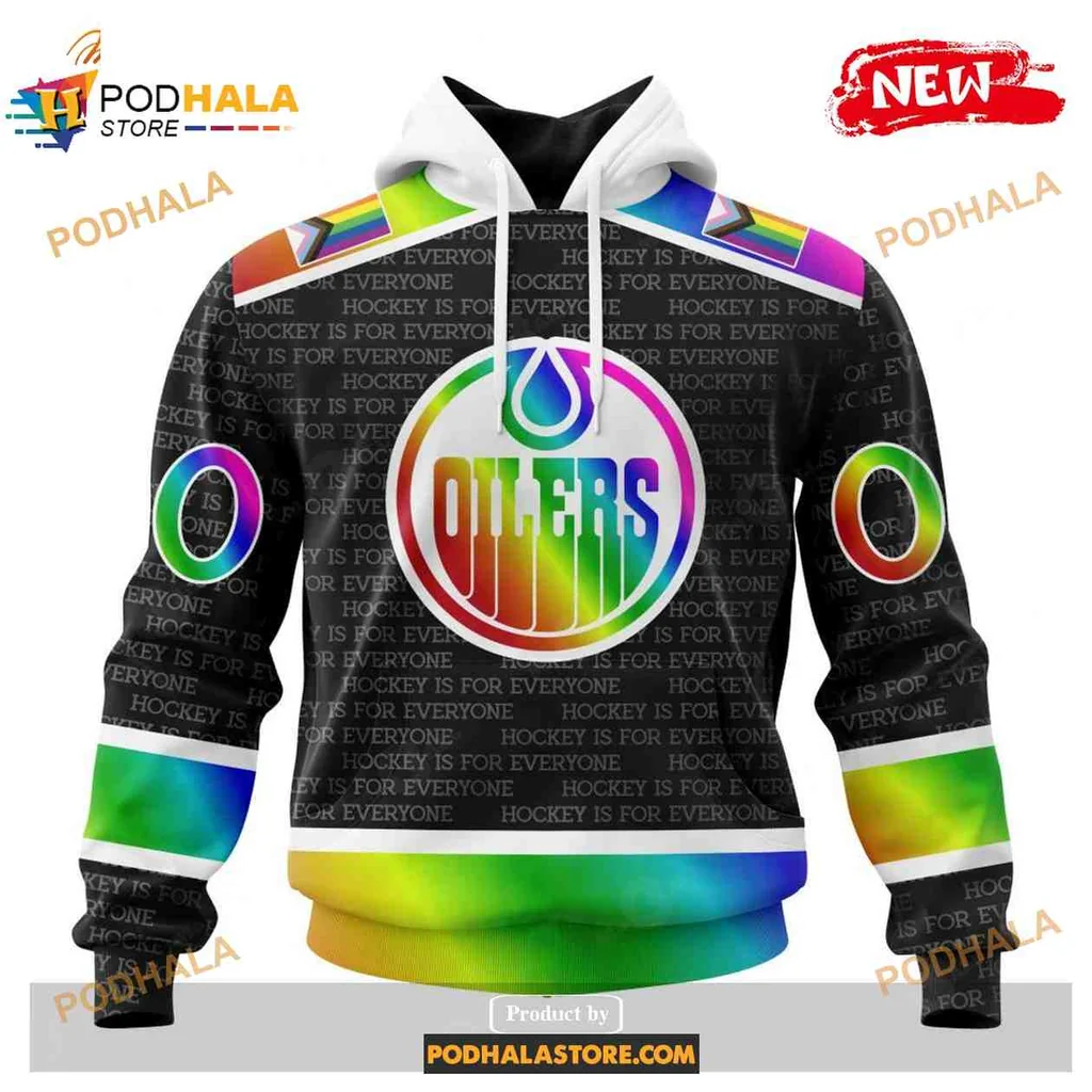 Proud Edmonton Oilers Rainbow 3d Hoodie With Inclusive Design