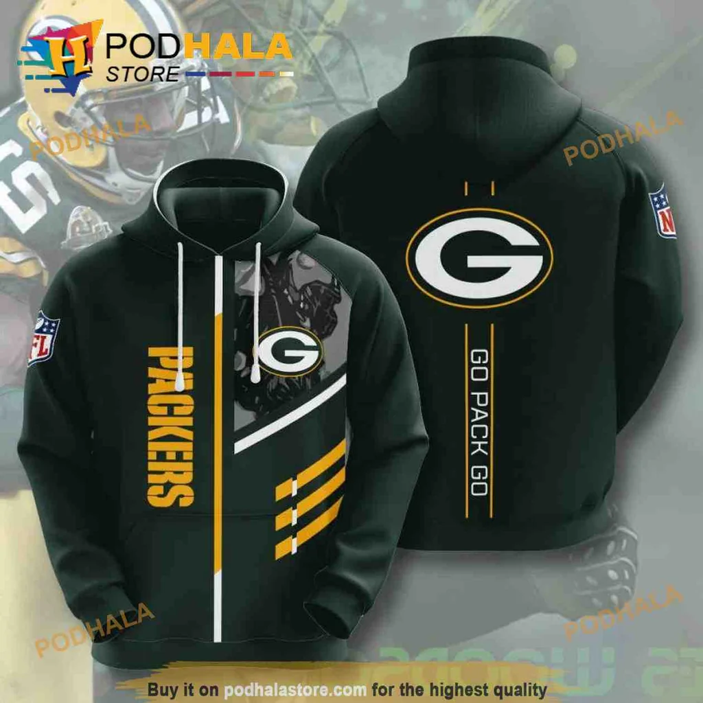 Proud Green Bay Packers 3d Hoodie With Go Pack Go Design