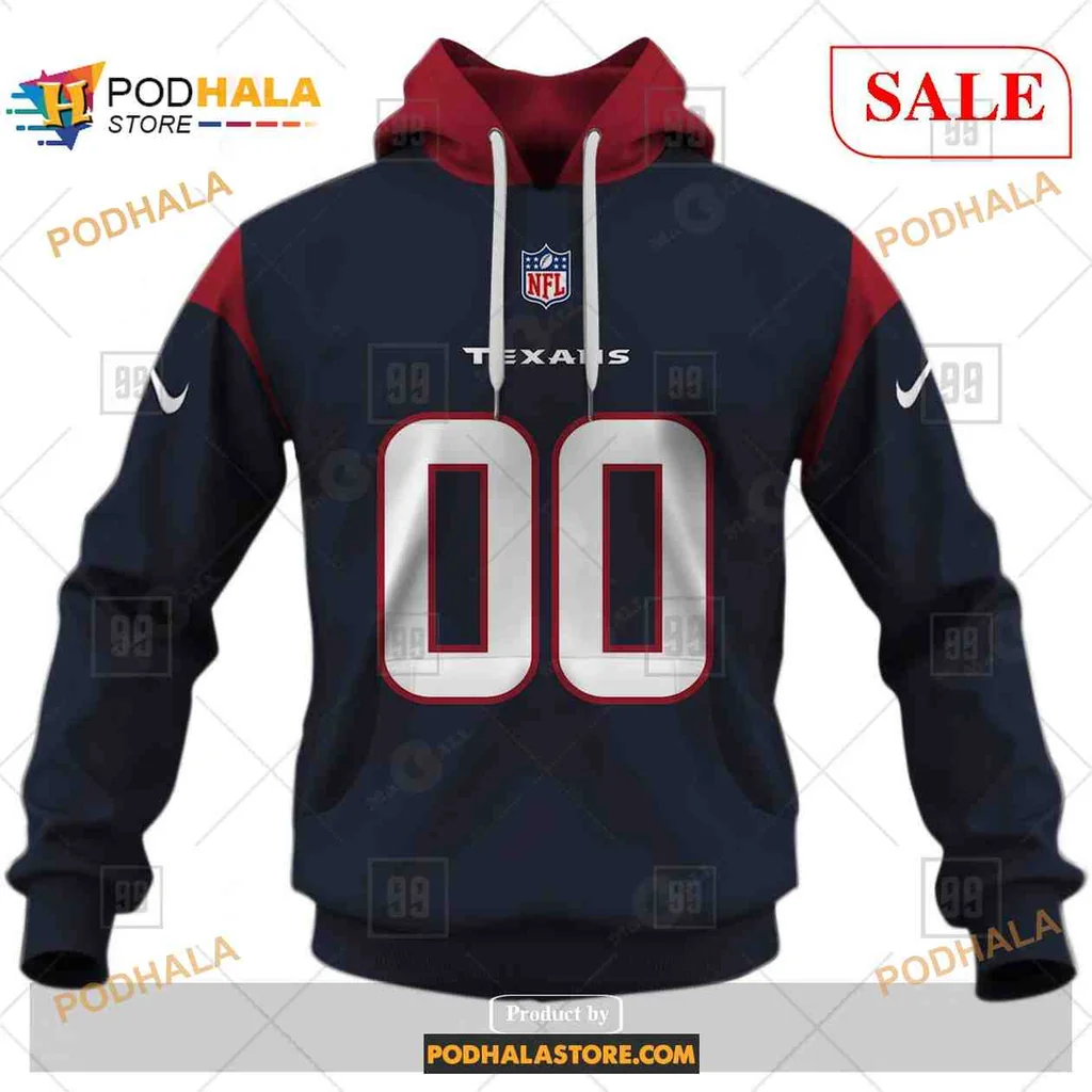 Proud Houston Texans 3d Hoodie Featuring Bold Texans Design And Nfl Logo