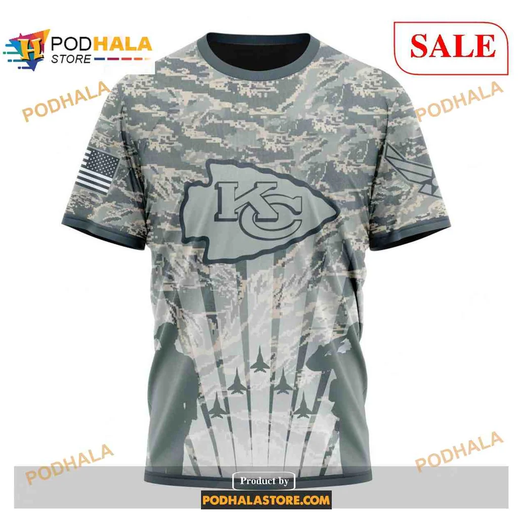 Proud Kansas City Chiefs Military AOP Hoodie Honoring Us Air Force Veterans Proud Kansas City Chiefs Military AOP Hoodie Honoring Us Air Force Veterans