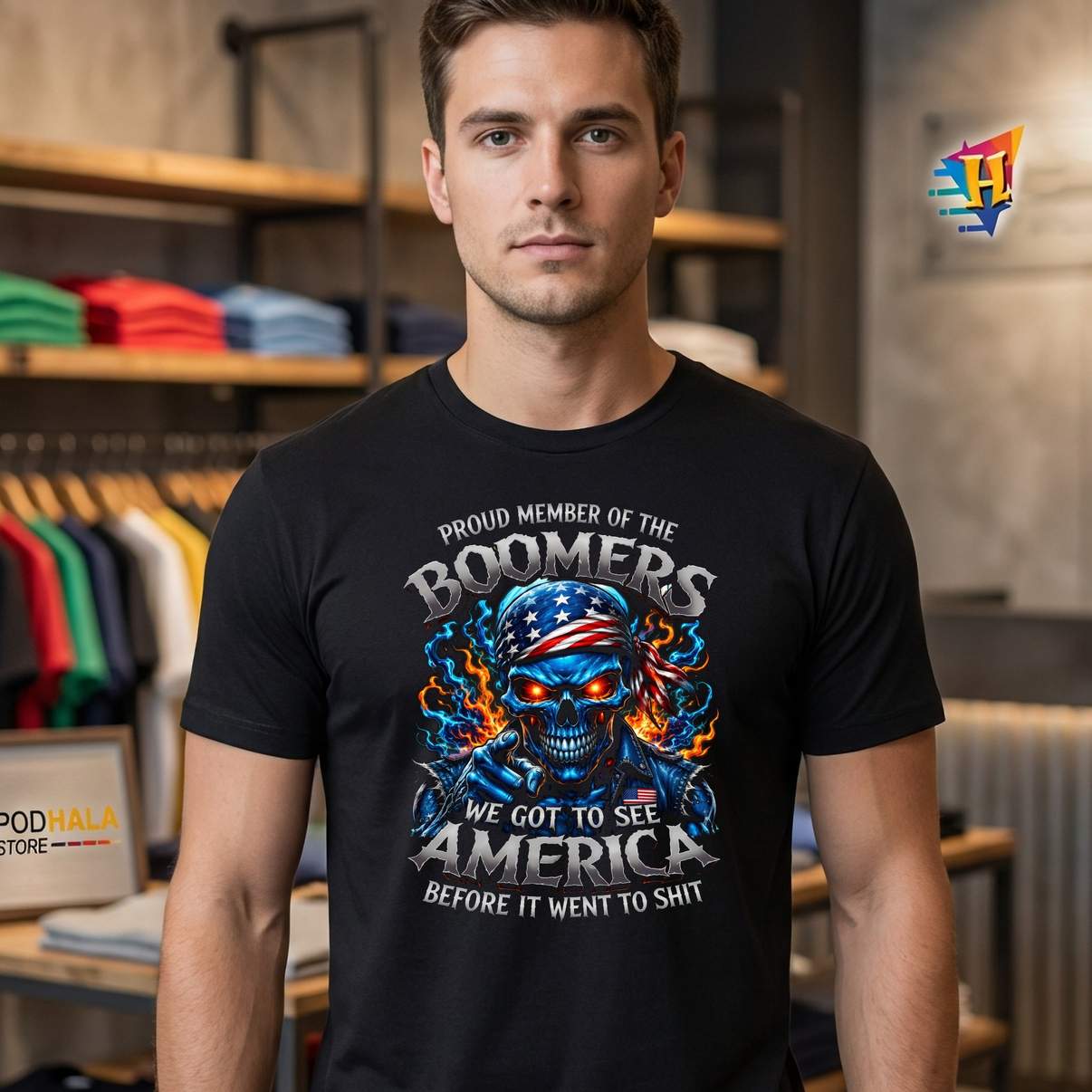 Proud Member Of The Boomers Shirt Skull See America Before It Went To Shit