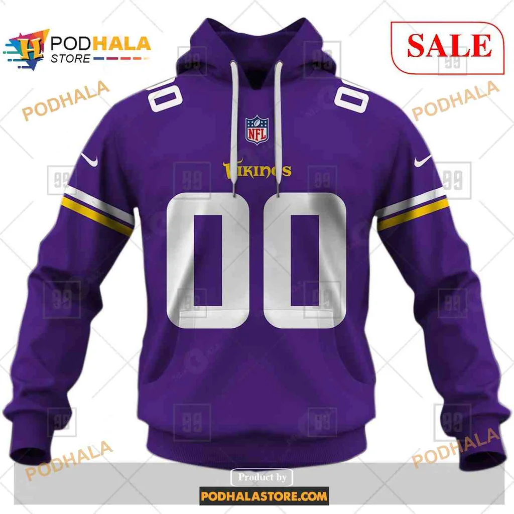 Proud Minnesota Vikings 3d Hoodie With Bold White Vikings Design