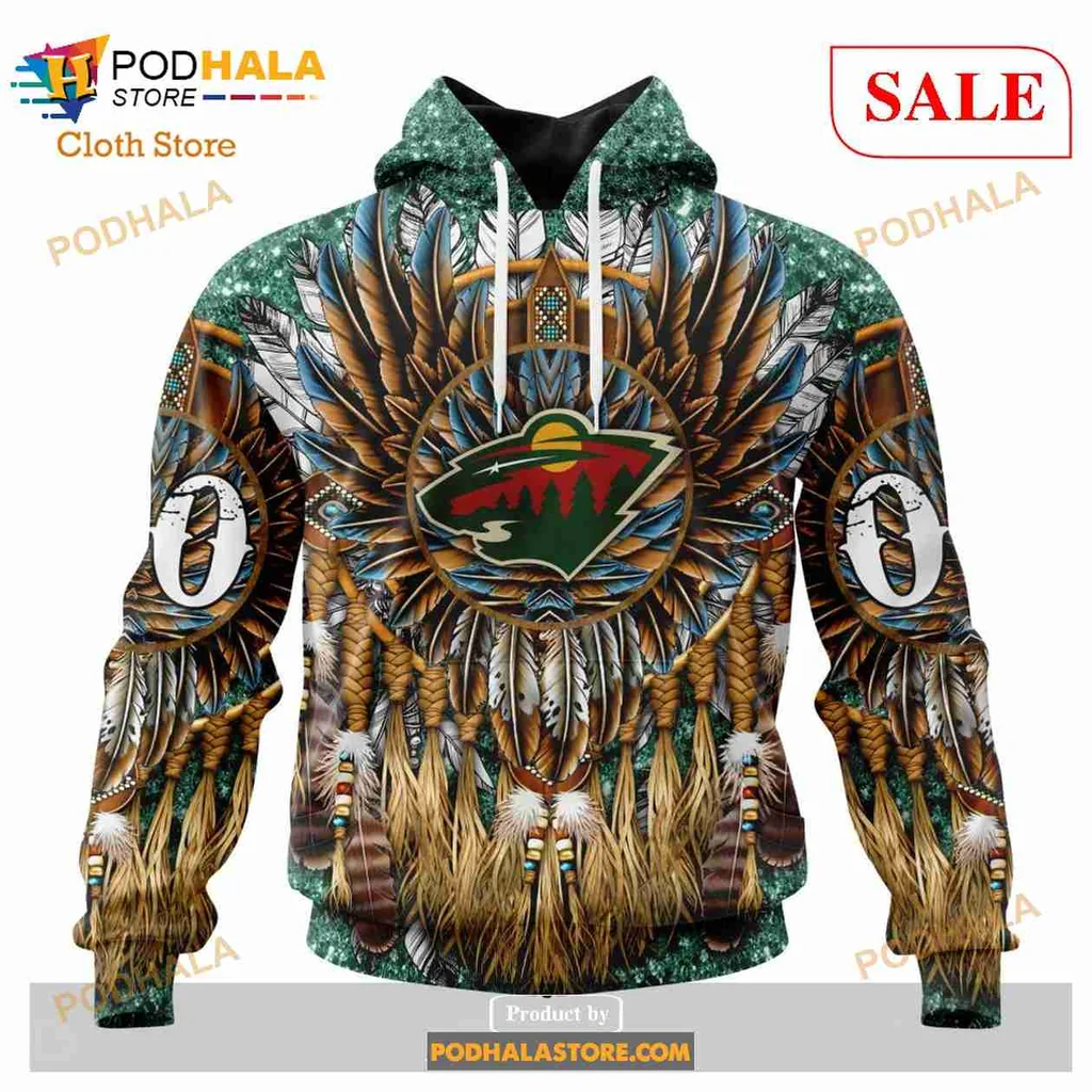 Proud Minnesota Wild Native American 3d Hoodie Featuring Nature Motif