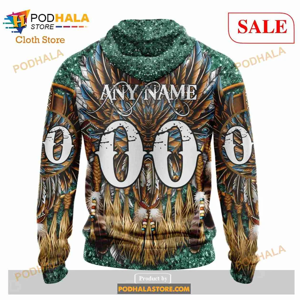 Proud Minnesota Wild Native American AOP Hoodie Featuring Nature Motif Proud Minnesota Wild Native American AOP Hoodie Featuring Nature Motif