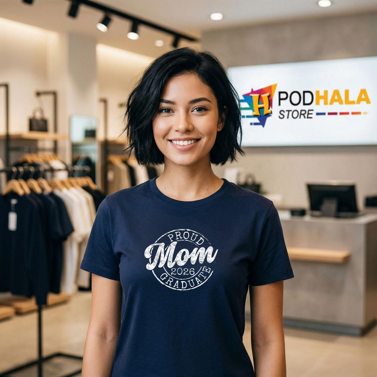 Proud Mom Of Graduate Stamp Shirt 2026 Mother Senior Graduation Fan Apparel