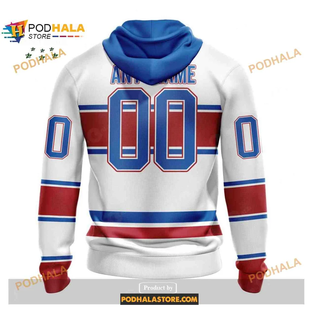 Proud Montreal Canadiens All Over Print Hoodie With Red And Blue Team Colors Proud Montreal Canadiens All Over Print Hoodie With Red And Blue Team Colors