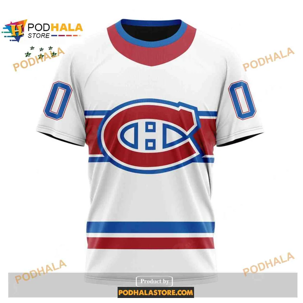 Proud Montreal Canadiens AOP Hoodie With Red And Blue Team Colors Proud Montreal Canadiens AOP Hoodie With Red And Blue Team Colors