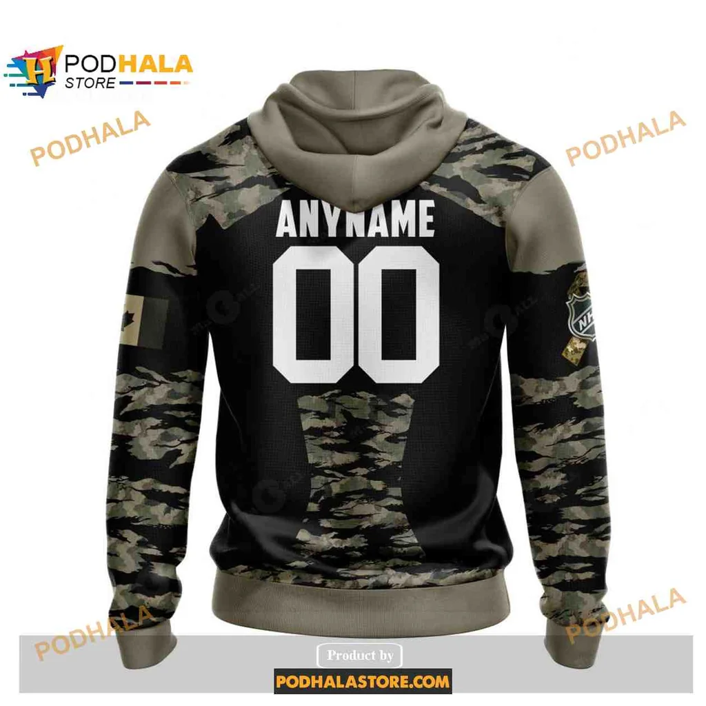 Proud Montreal Canadiens Military Camouflage Hoodie With Team Spirit - View 1 Proud Montreal Canadiens Military Camouflage Hoodie With Team Spirit - View 1