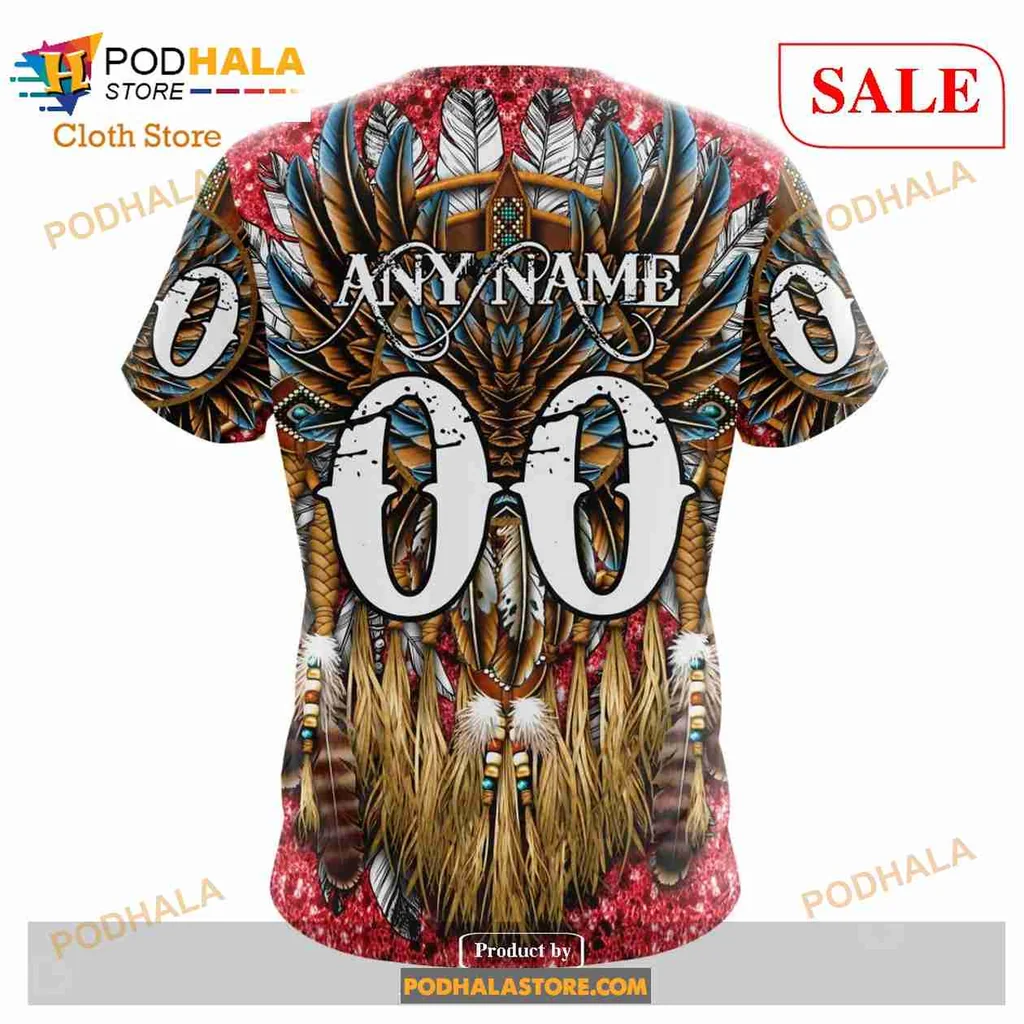 Proud Montreal Canadiens Native American 3d Hoodie With Intricate Feather Design - Product View 7 Proud Montreal Canadiens Native American 3d Hoodie With Intricate Feather Design - Product View 7