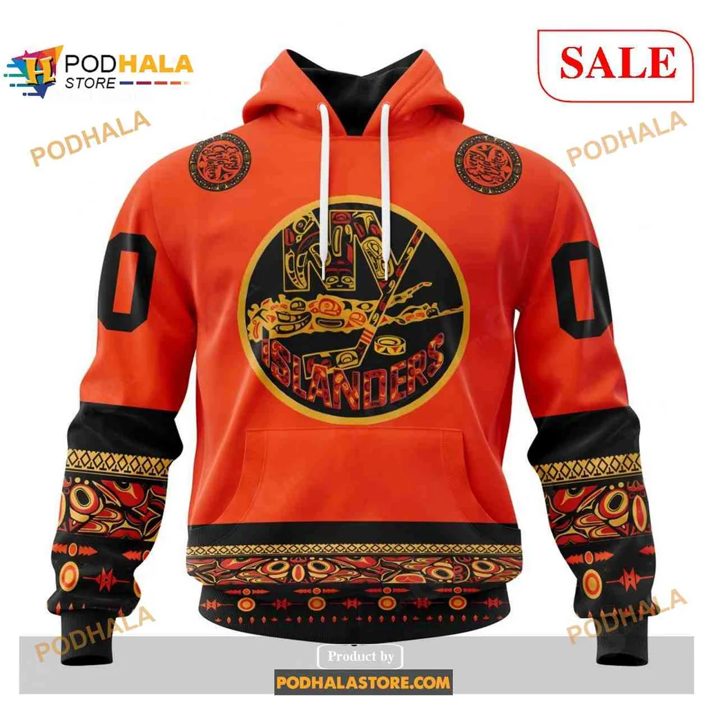 Proud New York Islanders 3d Hoodie With Indigenous Art And Cultural Motifs
