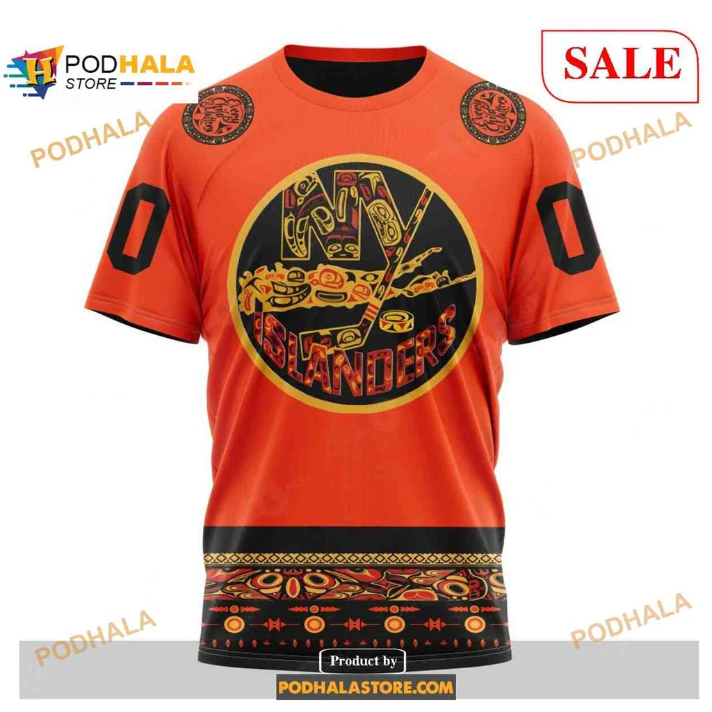 Proud New York Islanders AOP Hoodie With Indigenous Art And Cultural Motifs Proud New York Islanders AOP Hoodie With Indigenous Art And Cultural Motifs