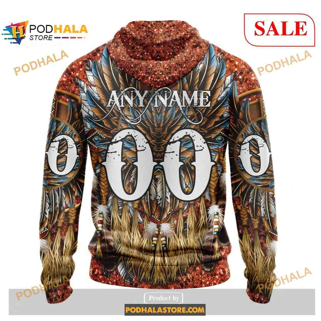 Proud New York Islanders All Over Print Hoodie With Native American Inspired Design Proud New York Islanders All Over Print Hoodie With Native American Inspired Design