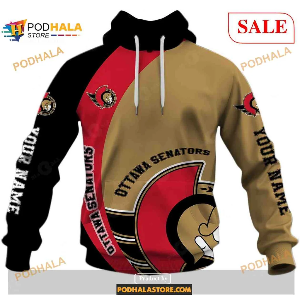 Proud Ottawa Senators 3d Hoodie, Bold Team Logo And Sporty Design